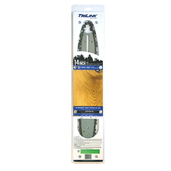 Trilink Bar & Chain Combo 14 inch Mini 3/8 LP .050 52DL for Cub Cadet CS3916 BM1501452-1041TL2 - main